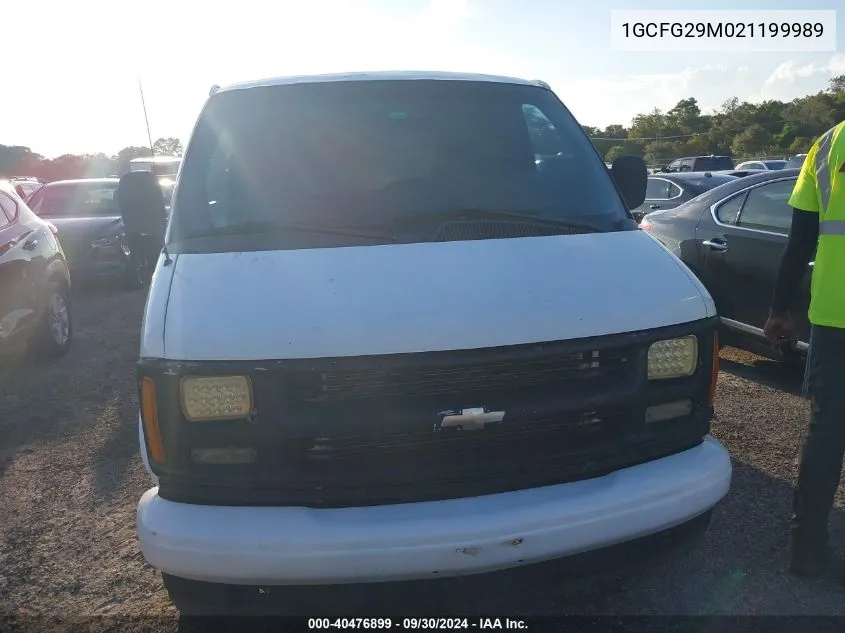 2002 Chevrolet Express VIN: 1GCFG29M021199989 Lot: 40476899