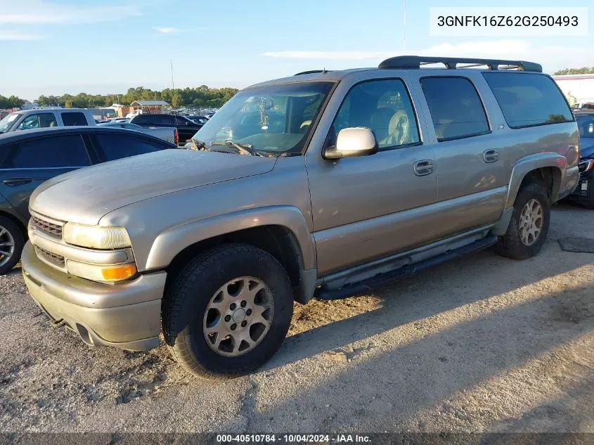 2002 Chevrolet Suburban 1500 Z71 VIN: 3GNFK16Z62G250493 Lot: 40510784