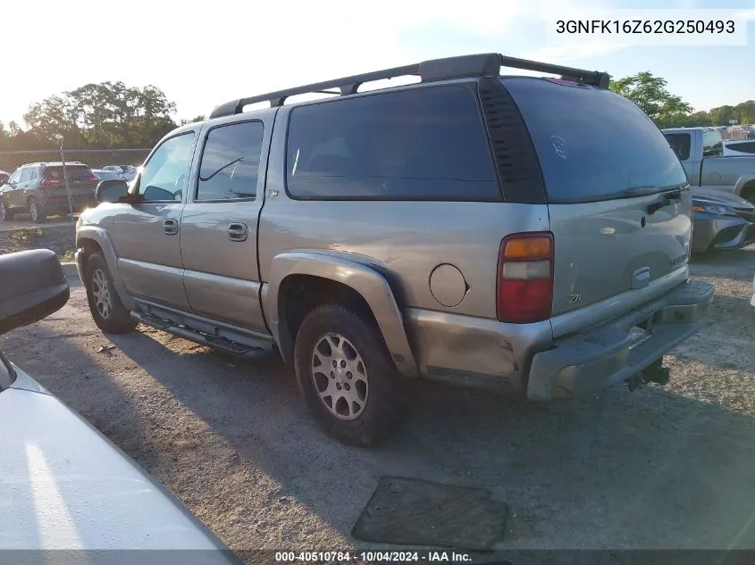 2002 Chevrolet Suburban 1500 Z71 VIN: 3GNFK16Z62G250493 Lot: 40510784