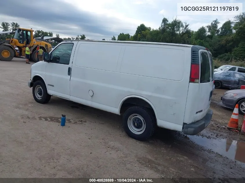 2002 Chevrolet Express VIN: 1GCGG25R121197819 Lot: 40528889