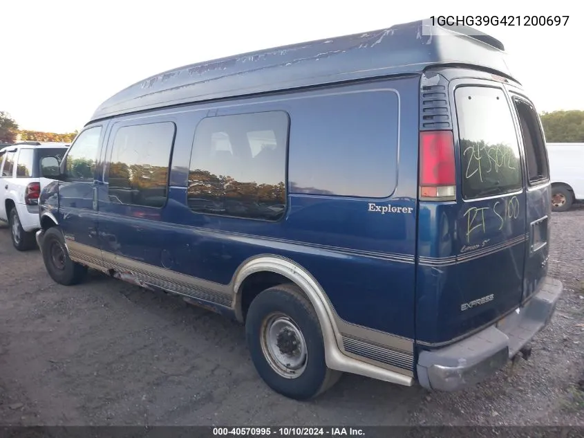 2002 Chevrolet Express VIN: 1GCHG39G421200697 Lot: 40570995