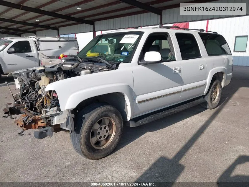 2002 Chevrolet Suburban 1500 Lt VIN: 3GNFK16Z42G312974 Lot: 40602061