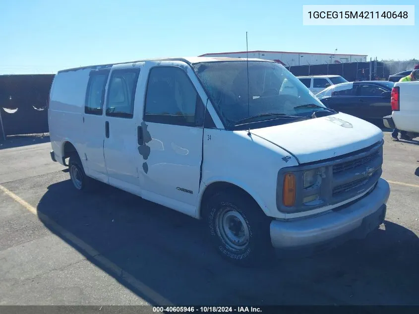 2002 Chevrolet Express VIN: 1GCEG15M421140648 Lot: 40605946