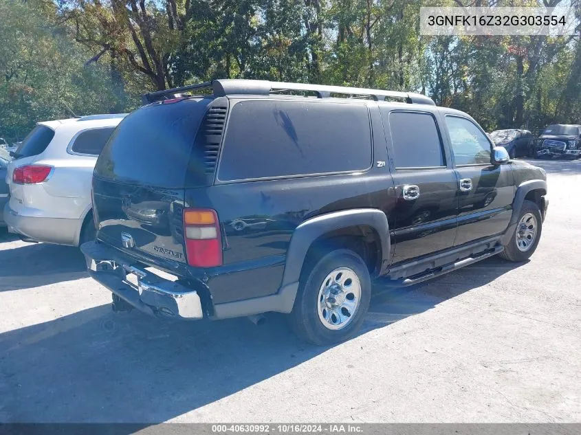 2002 Chevrolet Suburban 1500 Z71 VIN: 3GNFK16Z32G303554 Lot: 40630992