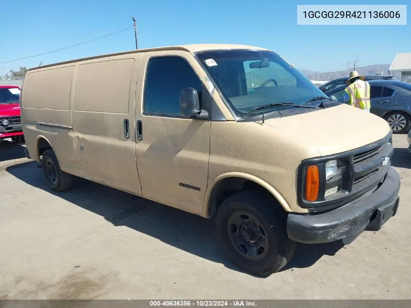 2002 Chevrolet Express VIN: 1GCGG29R421136006 Lot: 40636356