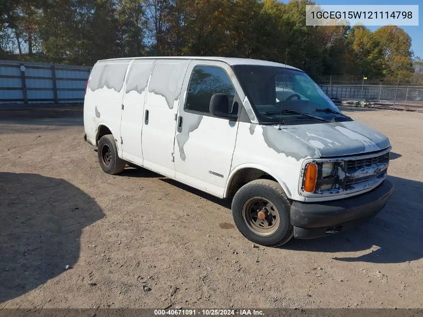 2002 Chevrolet Express VIN: 1GCEG15W121114798 Lot: 40671091