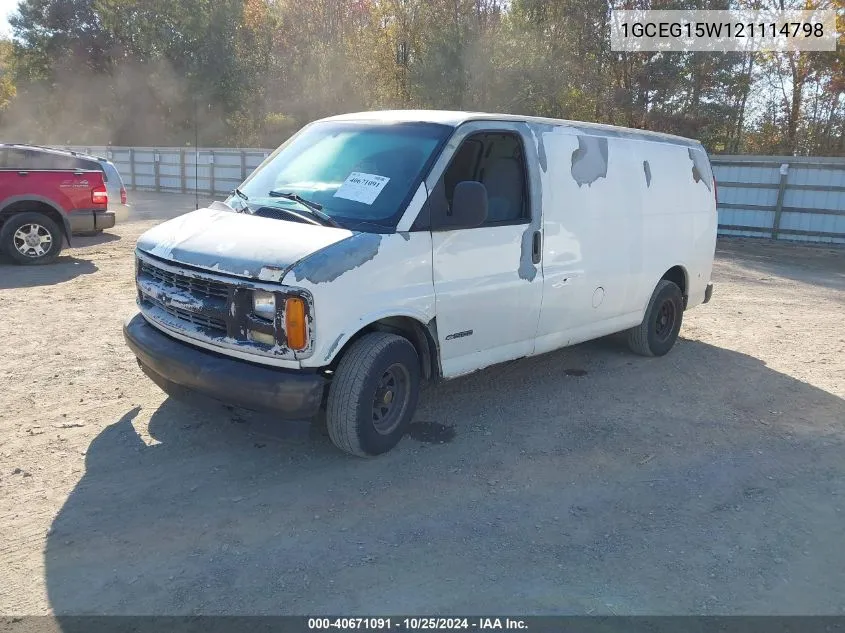 2002 Chevrolet Express VIN: 1GCEG15W121114798 Lot: 40671091