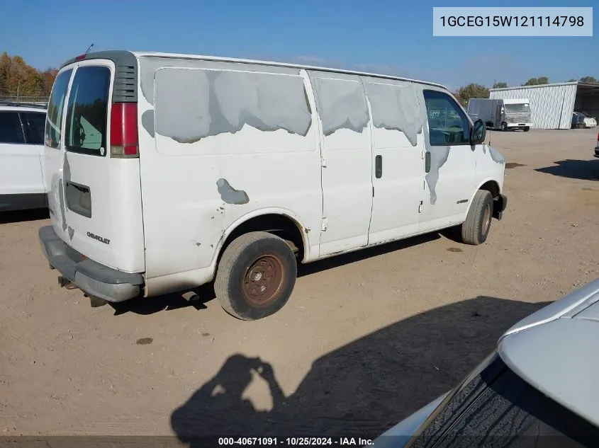 2002 Chevrolet Express VIN: 1GCEG15W121114798 Lot: 40671091