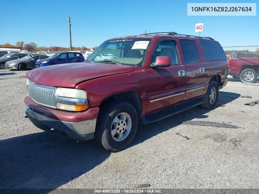 2002 Chevrolet Suburban 1500 Lt VIN: 1GNFK16Z82J267634 Lot: 40672320