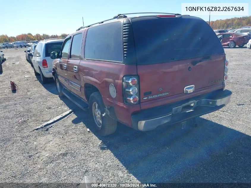 2002 Chevrolet Suburban 1500 Lt VIN: 1GNFK16Z82J267634 Lot: 40672320