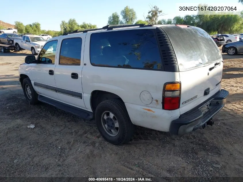 2002 Chevrolet Suburban 1500 Ls VIN: 3GNEC16T42G207064 Lot: 40695418