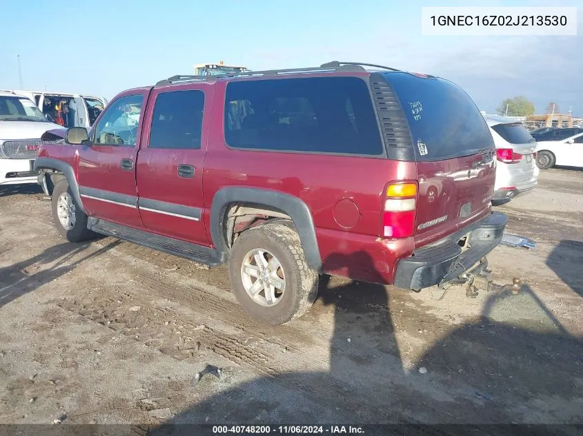 2002 Chevrolet Suburban 1500 Ls VIN: 1GNEC16Z02J213530 Lot: 40748200