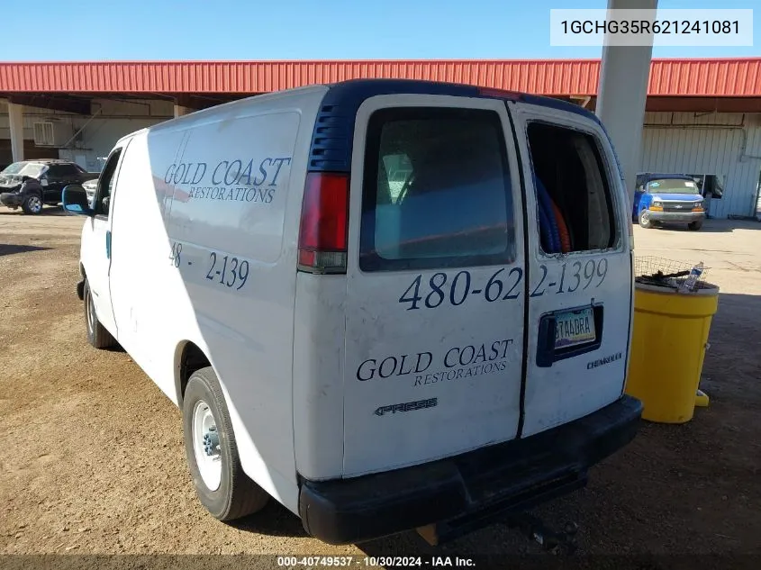 1GCHG35R621241081 2002 Chevrolet Express