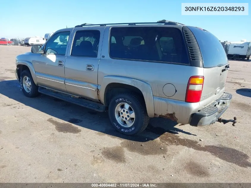 2002 Chevrolet Suburban 1500 Lt VIN: 3GNFK16Z62G348293 Lot: 40804482