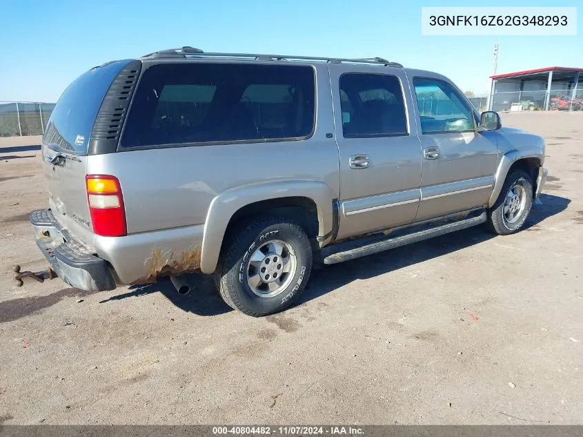 2002 Chevrolet Suburban 1500 Lt VIN: 3GNFK16Z62G348293 Lot: 40804482