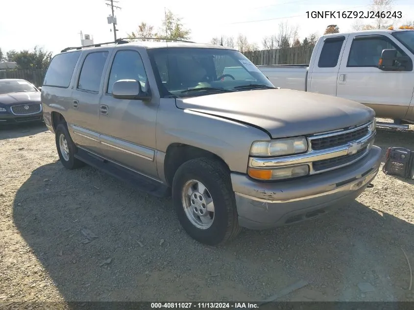 2002 Chevrolet Suburban 1500 Lt VIN: 1GNFK16Z92J246243 Lot: 40811027