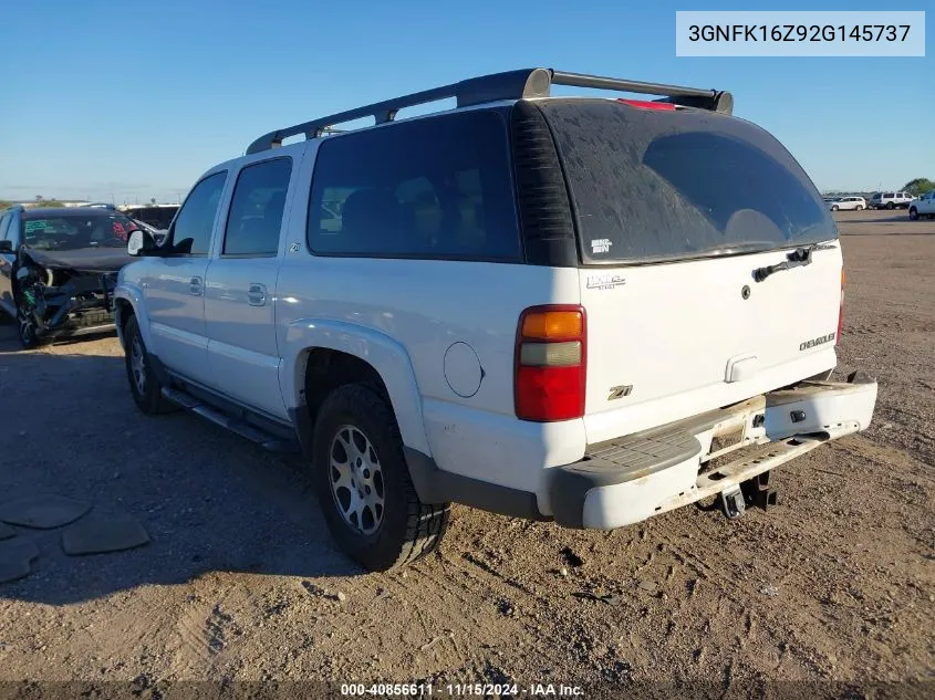 2002 Chevrolet Suburban 1500 Z71 VIN: 3GNFK16Z92G145737 Lot: 40856611