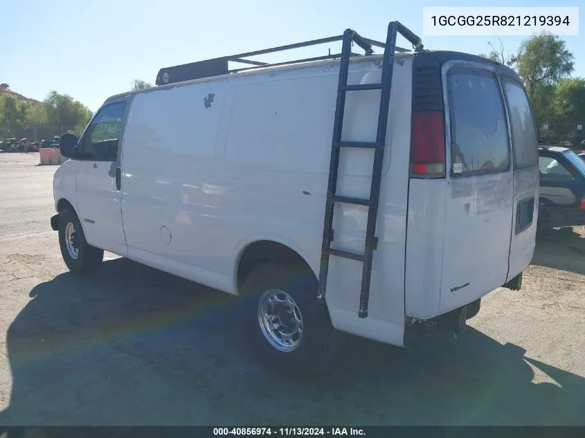 1GCGG25R821219394 2002 Chevrolet Express