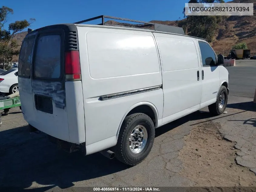 1GCGG25R821219394 2002 Chevrolet Express