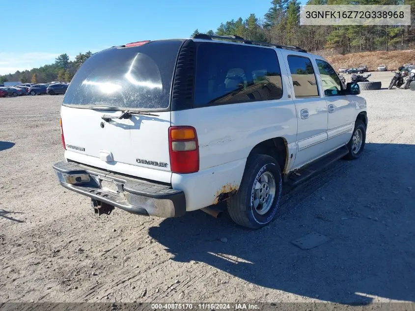 2002 Chevrolet Suburban 1500 Lt VIN: 3GNFK16Z72G338968 Lot: 40875170