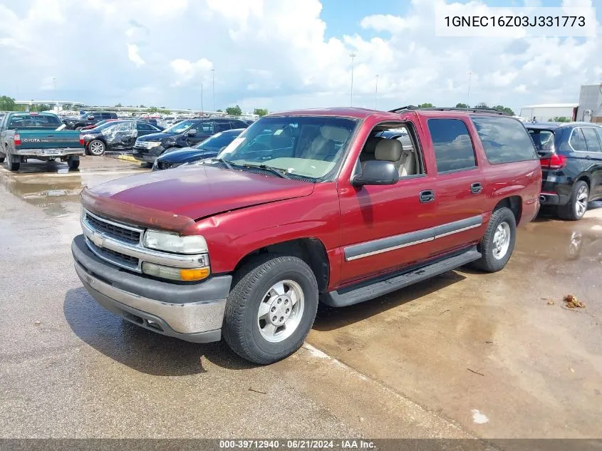 1GNEC16Z03J331773 2003 Chevrolet Suburban 1500 Ls