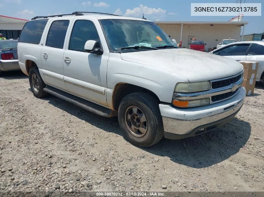 2003 Chevrolet Suburban 1500 Lt VIN: 3GNEC16Z73G213785 Lot: 39870212