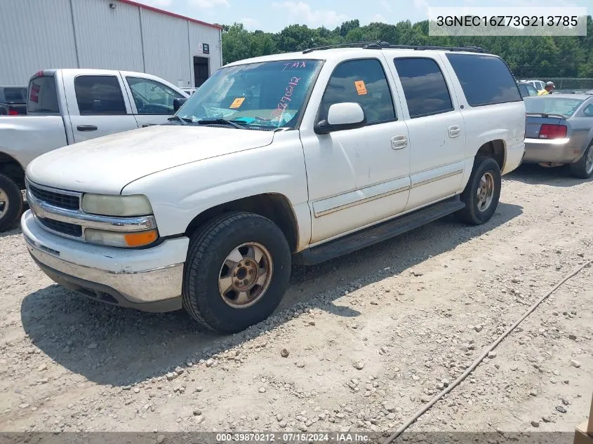 2003 Chevrolet Suburban 1500 Lt VIN: 3GNEC16Z73G213785 Lot: 39870212