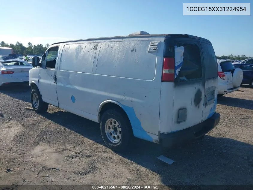 2003 Chevrolet Express VIN: 1GCEG15XX31224954 Lot: 40216567