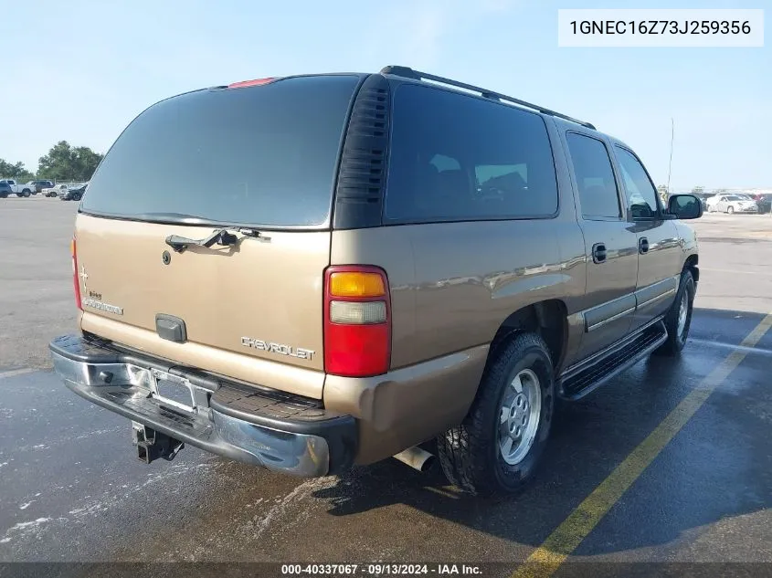 2003 Chevrolet Suburban 1500 Ls VIN: 1GNEC16Z73J259356 Lot: 40337067