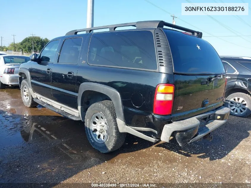 2003 Chevrolet Suburban 1500 Z71 VIN: 3GNFK16Z33G188276 Lot: 40339495