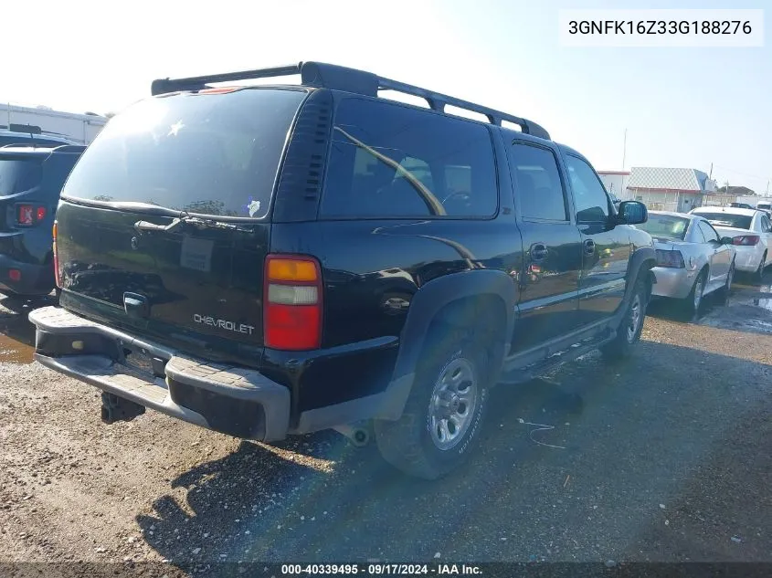 2003 Chevrolet Suburban 1500 Z71 VIN: 3GNFK16Z33G188276 Lot: 40339495