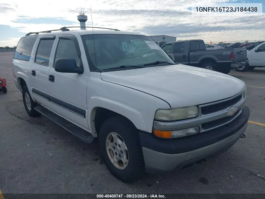 2003 Chevrolet Suburban 1500 Ls VIN: 1GNFK16T23J184438 Lot: 40400747