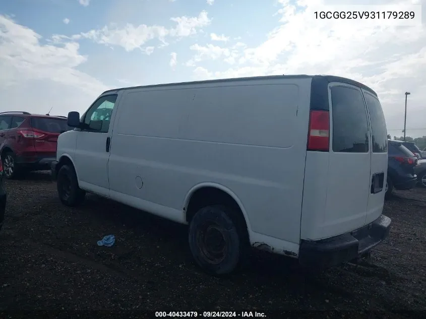 1GCGG25V931179289 2003 Chevrolet Express