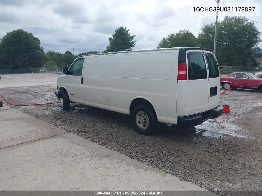 2003 Chevrolet Express VIN: 1GCHG39U031178897 Lot: 40435161