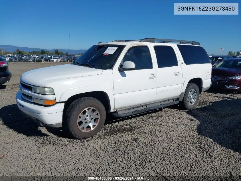 2003 Chevrolet Suburban 1500 Z71 VIN: 3GNFK16Z23G273450 Lot: 40436866