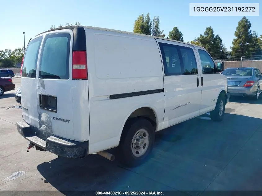 2003 Chevrolet Express VIN: 1GCGG25V231192272 Lot: 40450216