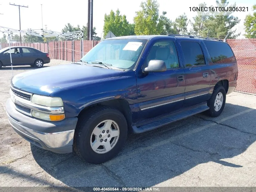 1GNEC16T03J306321 2003 Chevrolet Suburban 1500 Ls