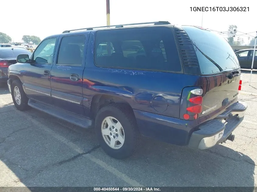 1GNEC16T03J306321 2003 Chevrolet Suburban 1500 Ls