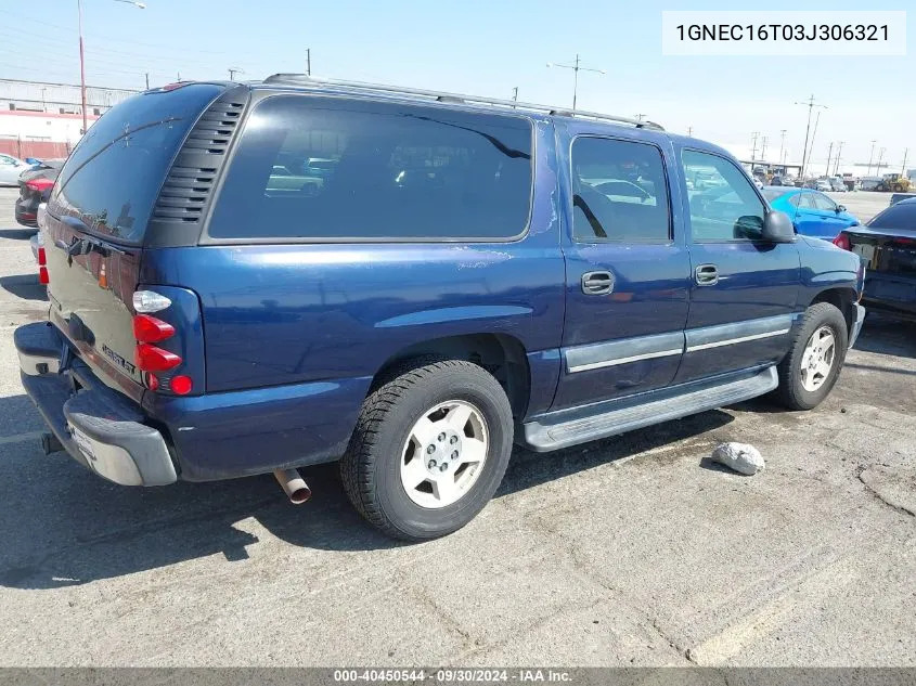 1GNEC16T03J306321 2003 Chevrolet Suburban 1500 Ls