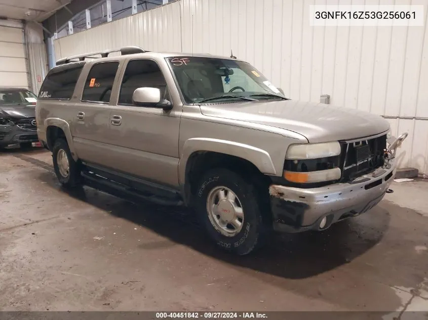 2003 Chevrolet Suburban 1500 Z71 VIN: 3GNFK16Z53G256061 Lot: 40451842