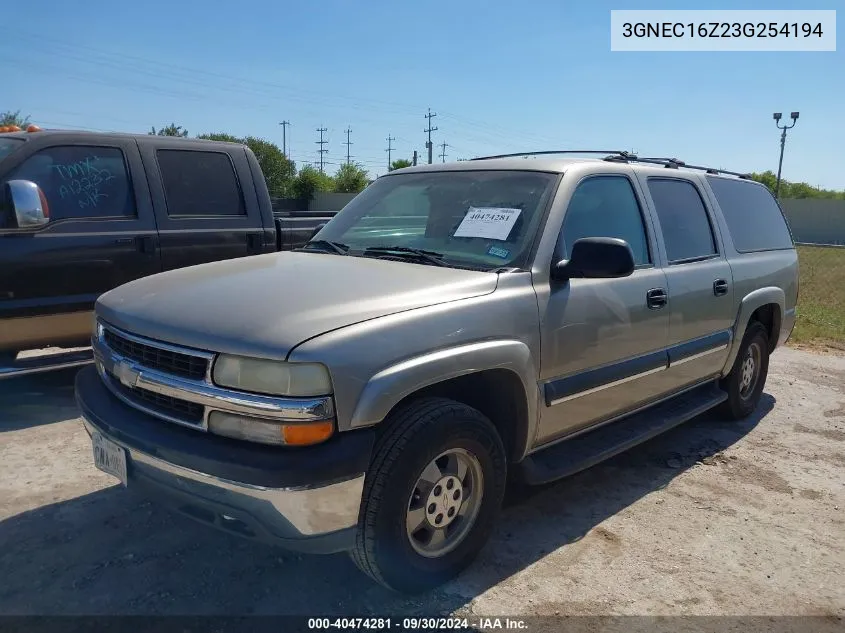 3GNEC16Z23G254194 2003 Chevrolet Suburban 1500 Ls