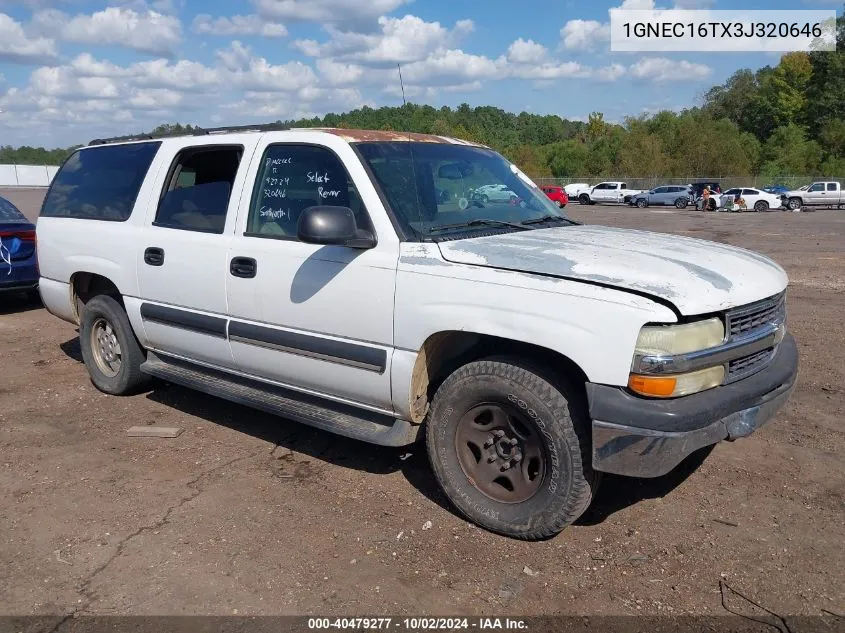 2003 Chevrolet Suburban 1500 Ls VIN: 1GNEC16TX3J320646 Lot: 40479277