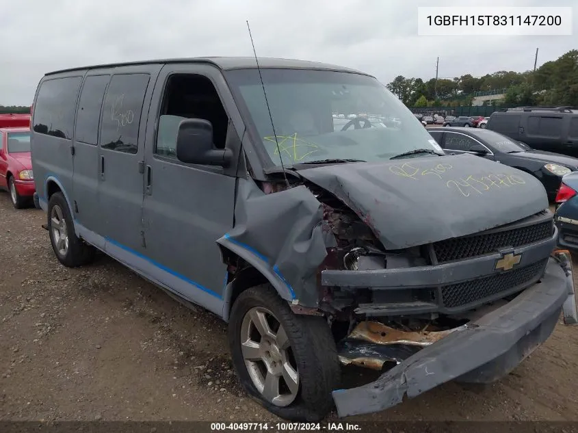 2003 Chevrolet Express Upfitter VIN: 1GBFH15T831147200 Lot: 40497714