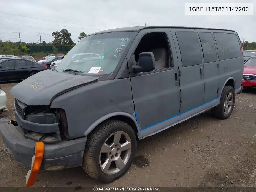 2003 Chevrolet Express Upfitter VIN: 1GBFH15T831147200 Lot: 40497714