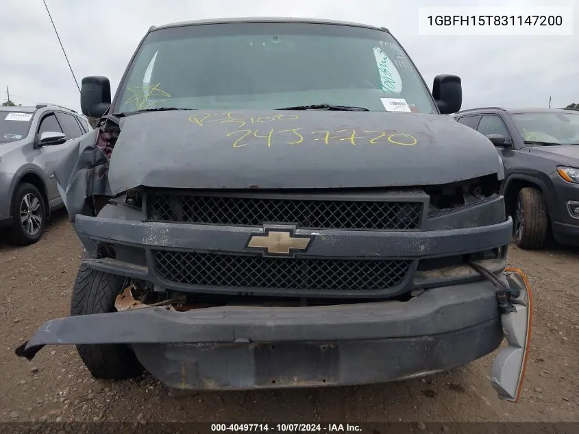 2003 Chevrolet Express Upfitter VIN: 1GBFH15T831147200 Lot: 40497714