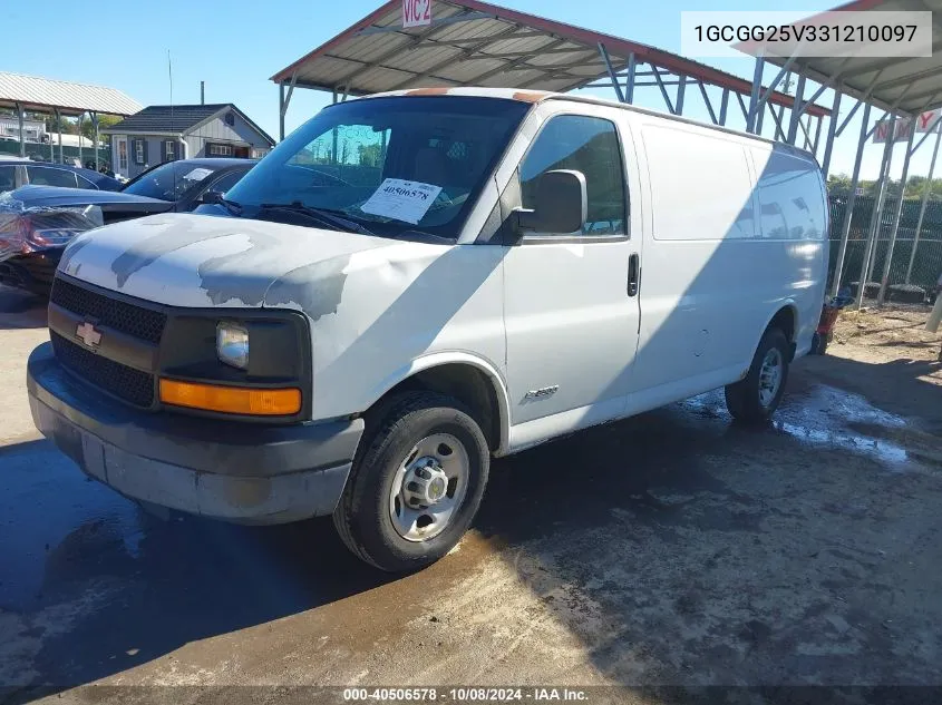 2003 Chevrolet Express VIN: 1GCGG25V331210097 Lot: 40506578