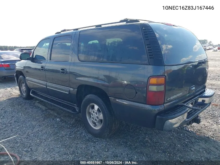 2003 Chevrolet Suburban 1500 Lt VIN: 1GNEC16Z83J167446 Lot: 40551667