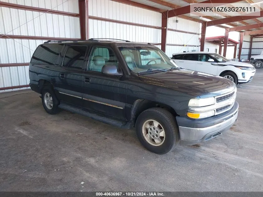 2003 Chevrolet Suburban 1500 Lt VIN: 3GNFK16Z63G276111 Lot: 40636967