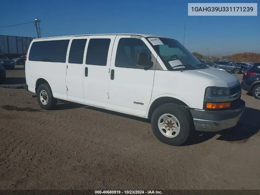 2003 Chevrolet Express VIN: 1GAHG39U331171239 Lot: 40680919