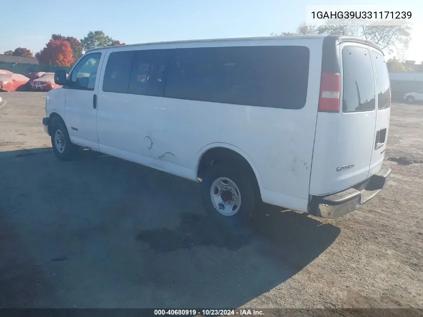 2003 Chevrolet Express VIN: 1GAHG39U331171239 Lot: 40680919